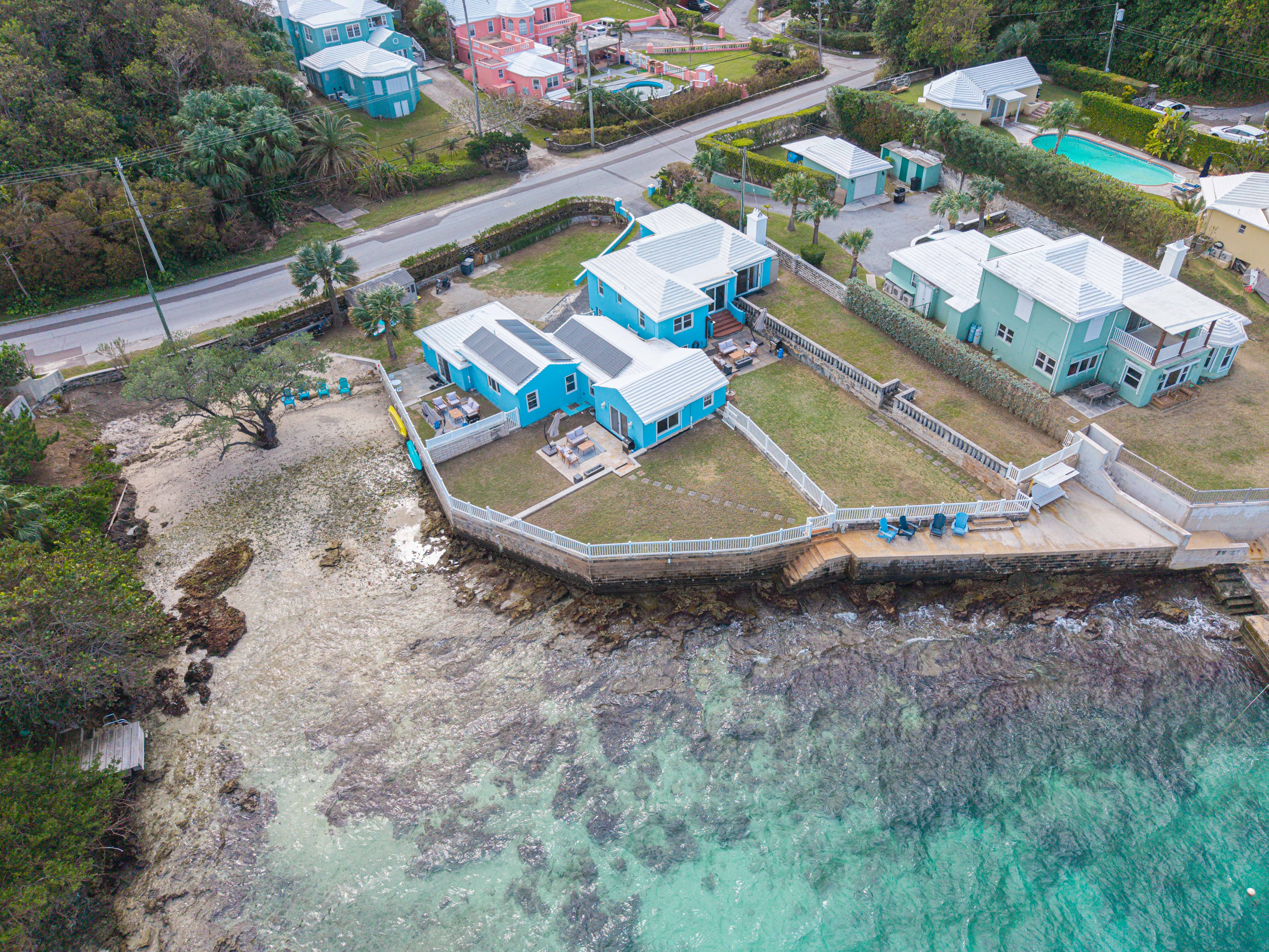 Aerial view from water